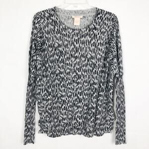 Sweet RomeovAnimal Print Sweater Size Small